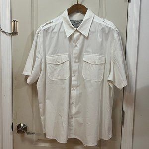 Jacamo Men's XL 100% Cotton S/S Button Down Shirt White.